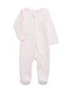 Calvin Klein Baby Girl's Heart Print Footie In Light Pink