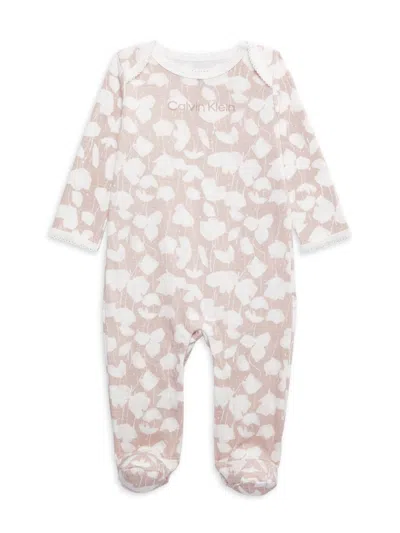 Calvin Klein Baby Girl's Print Logo Coverall In Assorted