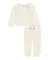 Calvin Klein Baby Girls 2-piece Quilted Crewneck Top And Joggers Set In Neutral