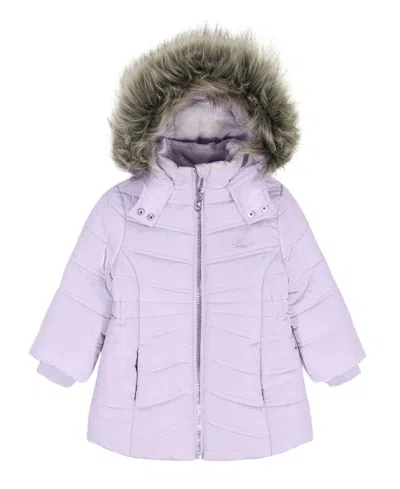 Calvin Klein Baby Girls Aerial Zip-front Jacket In Purple