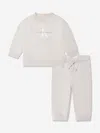 Calvin Klein Baby Monogram Tracksuit In Beige