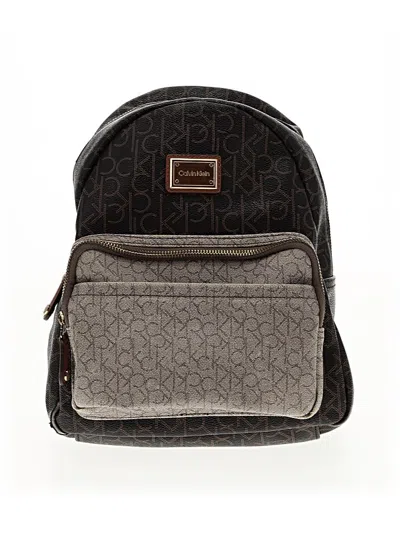 Pre-owned Calvin Klein Backpack In Brown