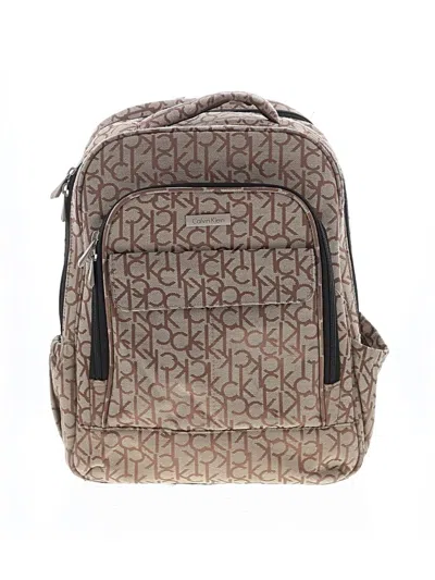 Pre-owned Calvin Klein Backpack In Brown