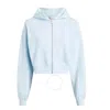 Calvin Klein Badge Full Zip Hoodie In Blue