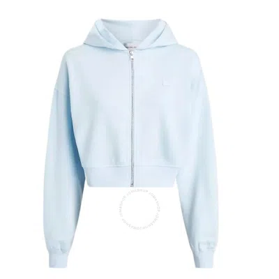 Calvin Klein Badge Full Zip Hoodie In Blue
