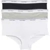 Calvin Klein Balance Assorted 3-pack Boyshorts In Black/grey/white