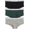 Calvin Klein Balance Assorted 3-pack Boyshorts In Gpi Black/grey