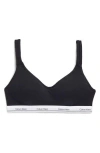 Calvin Klein Balance Padded Wirefree Bra In Black
