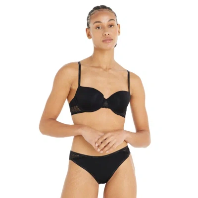 Calvin Klein Balconette Bra In Black