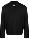 Calvin Klein Band-collar Zip-fastening Bomber Jacket In Schwarz