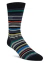 Calvin Klein Barcode Multistripe Socks In Black