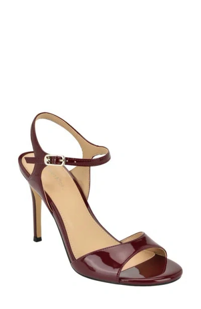 Calvin Klein Barlett Ankle Strap Sandal In Burgundy