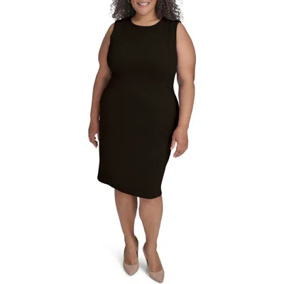 Calvin Klein Basic Sleeveless Sheath Dress In Black