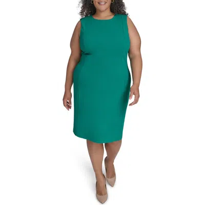 Calvin Klein Basic Sleeveless Sheath Dress In Meadow