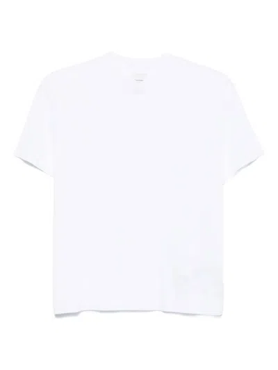 Calvin Klein Logo-embroidered T-shirt In White