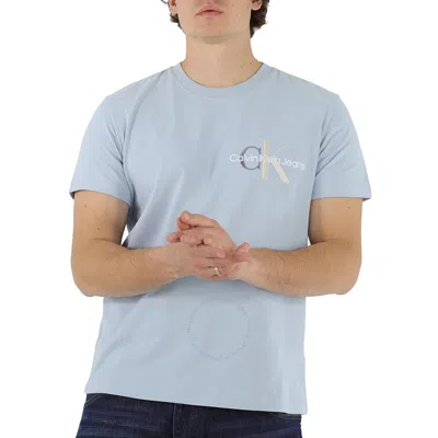 Calvin Klein Bayshore Blue Logo Short Sleeve Cotton T-shirt