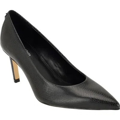 Calvin Klein Bazey Leather Pump In Black