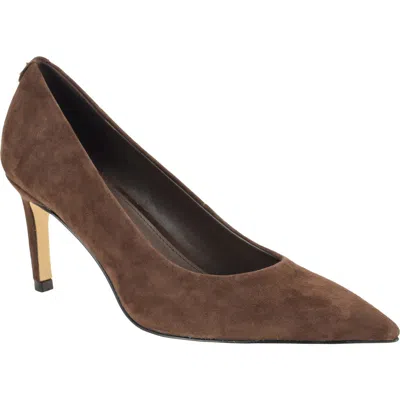 Calvin Klein Bazey Leather Pump In Brown
