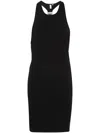 Calvin Klein Beach Logo-tape Mini Dress In Black