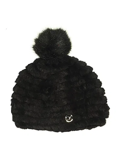 Pre-owned Calvin Klein Beanie Hat In Black