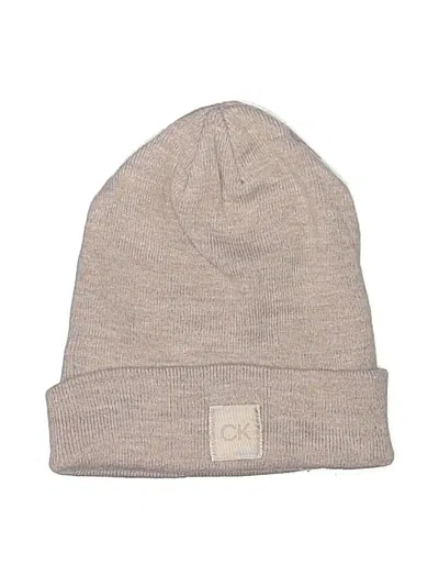 Pre-owned Calvin Klein Beanie Hat In Gray