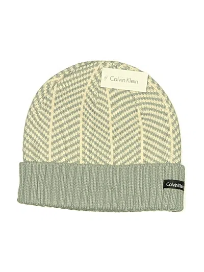 Pre-owned Calvin Klein Beanie Hat In Green