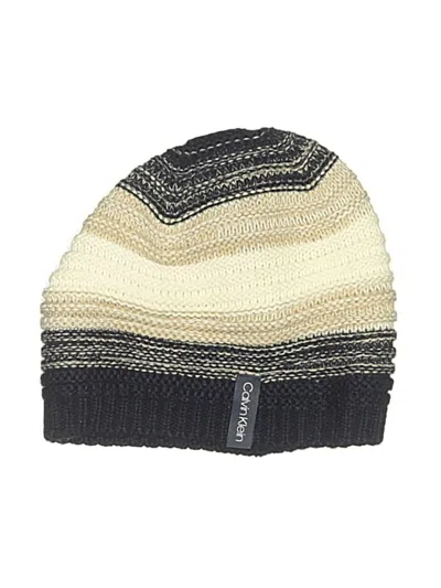 Pre-owned Calvin Klein Beanie Hat In Ivory