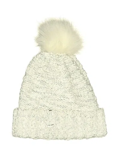Pre-owned Calvin Klein Beanie Hat In White