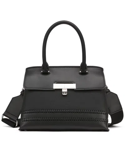 Calvin Klein Becky Canvas Crossbody In Black