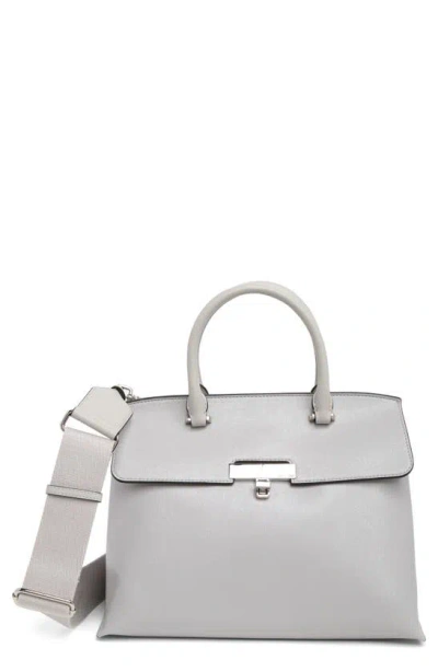 Calvin Klein Becky Convertible Flap Satchel In Neutral