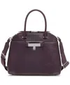 Calvin Klein Becky Convertible Turnlock Dome Satchel In Plum
