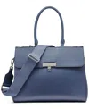 Calvin Klein Becky Turnlock Triple Compartment Convertible Tote In Blue