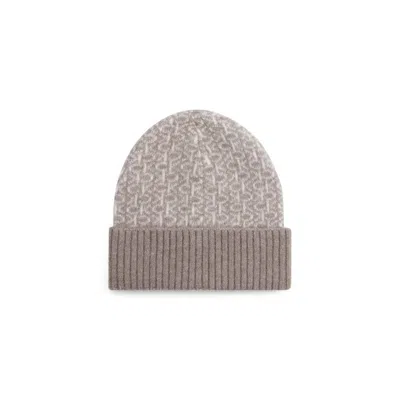 Calvin Klein Beige Alpaca Leather Hat In Brown