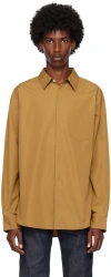 Calvin Klein Beige Classic Shirt In Classic Camel