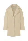 Calvin Klein Beige Coat For Girl With Logo In Neutral