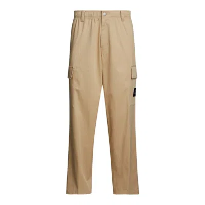 Calvin Klein Beige Cotton Jeans & Pant In Neutral