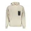 Calvin Klein Beige Hooded Sweatshirt With Central Pocket In Beige