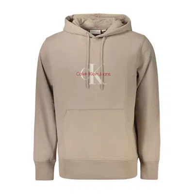Calvin Klein Beige Cotton Men Sweater In Neutral