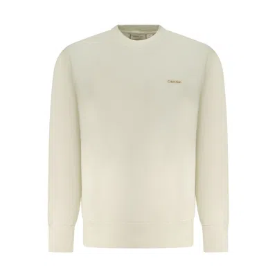 Calvin Klein Beige Cotton Sweater In Neutral
