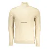 Calvin Klein Beige Cotton Sweater In Yellow