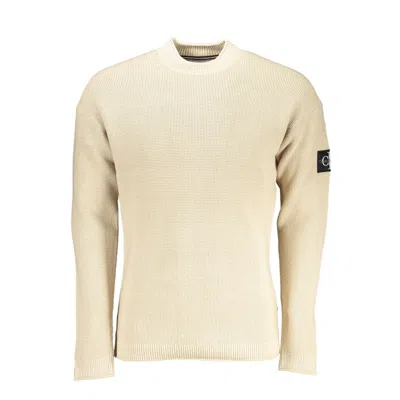 Calvin Klein Beige Cotton Sweater In Neutral