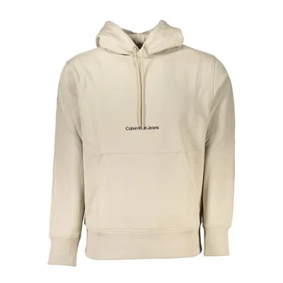 CALVIN KLEIN BEIGE FLEECE-LINED HOODIE