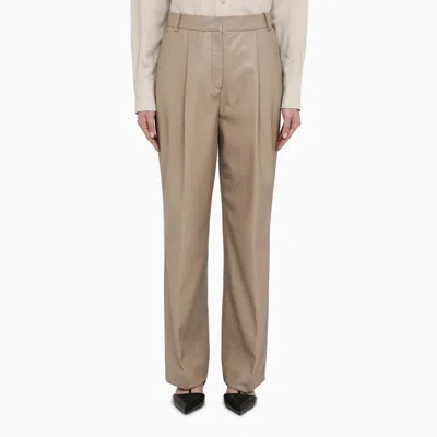 Calvin Klein Beige Leatherette Trousers
