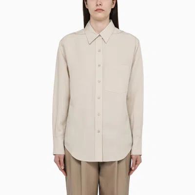 Calvin Klein Beige Linen-blend Shirt