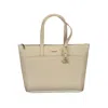 Calvin Klein Beige Polyethylene Handbag In Sand