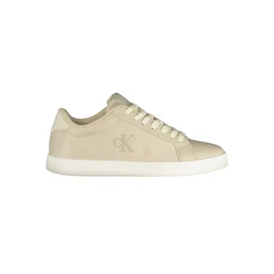 Calvin Klein Beige Polyurethane Womens Sneaker In Neutral