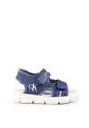 Calvin Klein Beige Sandals For Boy With Logo In Blue