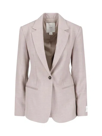 Calvin Klein Beige Single Breasted Classic Blazer In Brown