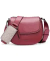 Calvin Klein Bella Adjustable Crossbody With Signature Zippered Pouch In Cabrnt