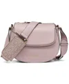 Calvin Klein Bella Adjustable Crossbody With Signature Zippered Pouch In Pink